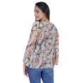 thumbnail image 4 of Moomaya Hauts Imprimés à Manches Longues Évasées pour Femmes Été Décontracté Kurta-ZL Courte, 4 of 8