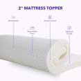 thumbnail image 2 of Polysleep Memory Foam Mattress Topper - 2 Inch Antimicrobial Medical Grade Hybrid Breathable Foam for A Comfortable Sleep, 100% Made in Canada, 2 of 8