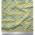 thumbnail image 1 of Soimoi Modal Satin Fabric Scales Geometric Printed Craft Fabric by the Yard 42 Inch Wide, 1 of 3