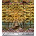thumbnail image 3 of Soimoi Moss Georgette Fabric Mandala Panel Print Sewing Fabric Yard 42 Inch Wide, 3 of 5