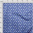 thumbnail image 3 of oneOone Viscose Chiffon Medium Blue Fabric Geometric Craft Projects Decor Fabric Printed By The Yard 42 Inch Wide, 3 of 4