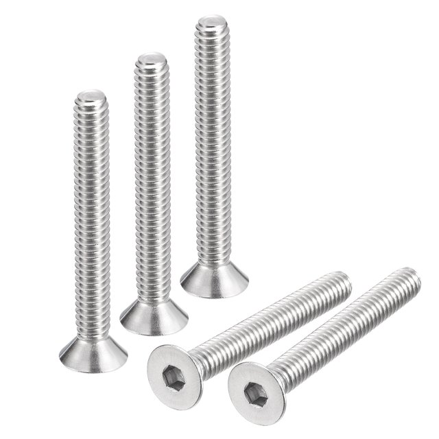 Unique Bargains 1/4-20x2' Flat Head Socket Cap Screws, 304 Stainless Steel Hex Socket Drive Fasteners Bolts 20Pack