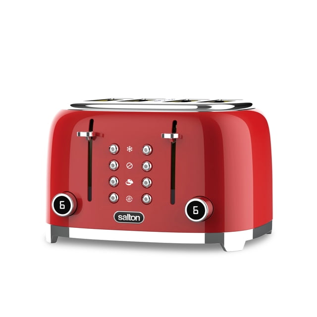 Salton NuRetro Digital 4 Slice Toaster, Space Cherry Model ET2184RD
