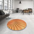 thumbnail image 4 of Ahgly Company Tapis d'Intérieur Ronds Transitionnels Lavables à la Machine Orange Rouge Orange, 7 Pieds Rond, 4 of 7