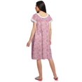 thumbnail image 4 of Moomaya Short Sleeve Nightdress For Ladies Printed Button Placket Nightwear, 4 of 4