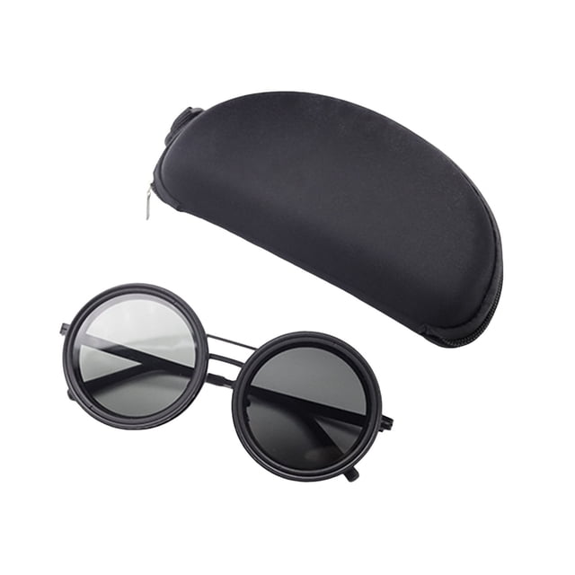 Hearth & Gear Lunettes de Soleil Rondes Polarisées à Teinte Réglable sous-Poids avec ND9 Lunettes de Soleil Réglables en Continu Femme Homme 1 à 9 Vitesses Lunettes de Plage Lunettes avec Lentille Ajustable Lunettes Incassables