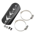 thumbnail image 2 of Exhaust Pipe Cover Protector, Stainless Steel Durable Exhaust Heat Shield Cover  For Motorcycle Carbon Fiber Style, 2 of 8