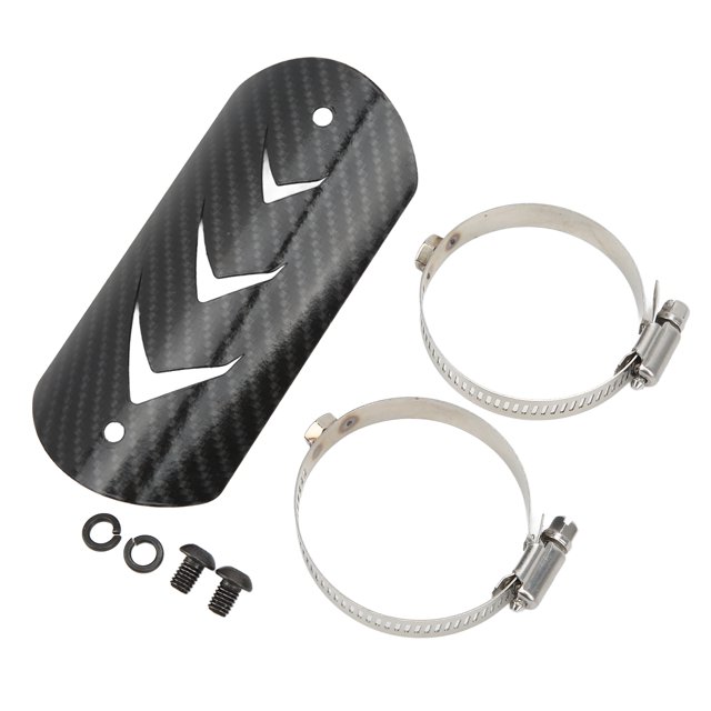Exhaust Heat Shield Cover, High Strength Universal Exhaust Pipe Cover Protector Anti Burn Lightweight For Motorcycle Carbon Fiber Style