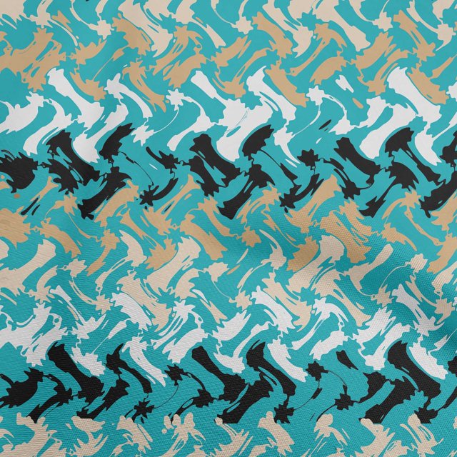 oneOone Polyester Spandex Teal Green Fabric Geometric Craft Projects Decor Fabric Printed By The Yard 56 Inch Wide-KF