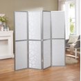 thumbnail image 4 of Roundhill Furniture Giyano 4 Panel Screen Room Divider, Sliver, 4 of 4