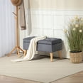 thumbnail image 2 of HOMCOM Banc Ottoman Rembourré avec Rangement avec Pattes en Bois, Gris Anthracite, 2 of 10