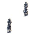 thumbnail image 2 of maskred Style With Elegant Lace Dress Applique Beautiful Florals Applique Patch Wavy blue 2Set, 2 of 6