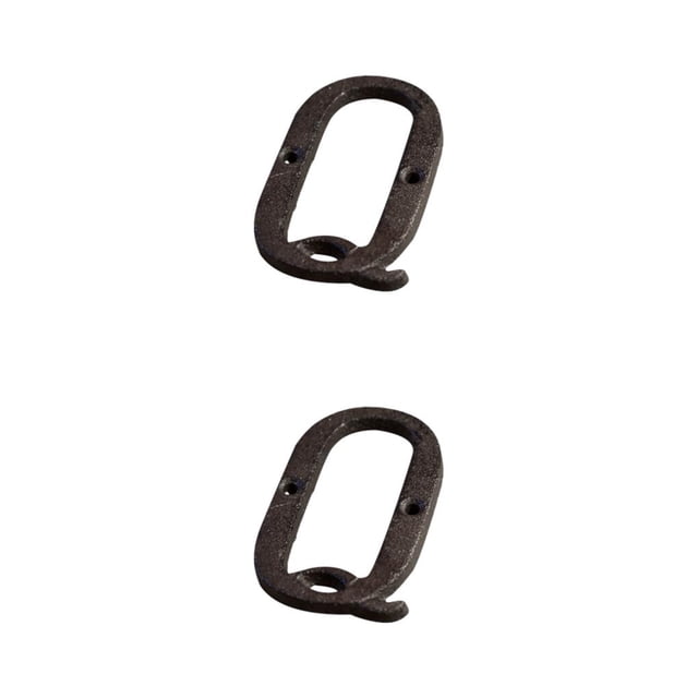 Youkk Iron Decoration Doorplate Durable And Rustproof Wide Application Not Easy To Fade Metal Metal Letters House Numbers B17--Q 2Set