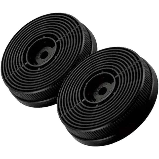 2X R10925 range hood replacement charcoal filters with dimensions of 109mm diameter and 25mm height (4.29 inches x 0.98 inches). Compatible with SNDOAS CF-Y, Tieasy USGDCF-Y, GD17, GD24, TD17, and FIREGAS CC110 models. Made from durable activated charcoal for effective odor absorption and easy installation. Recommended for replacement every 3 to 6 months to maintain optimal airflow.