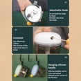 thumbnail image 4 of Wweixi Mini Garlic Chopper Grinder Adsorption Machine Crusher Manual Portable Stainless Steel Masher Ginger Vegetable Blender white, 4 of 6