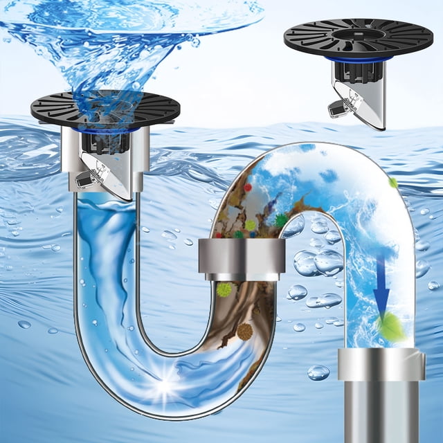 LSLJS Désodorisant pour Plancher de Salle de Bain, Toilettes, Universel, en Acier Inoxydable, Bloque et Anti-Insectes, Désodorisant Ménager, Couvercle de Drain