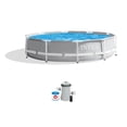 thumbnail image 1 of INTEX Prism Metal Frame 10' x 30" Above Ground Swimming Pool and Filter Pump, 1 of 11