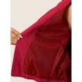 thumbnail image 5 of INSPIRE CHIC Veste de Moto de Motard Légère à Col Montant à Fermeture Éclair pour Femme Rouge P, 5 of 5