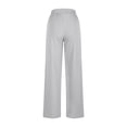 thumbnail image 4 of Pisexur Womens Sweatpants 2024 Ribbed Workout Jogging Pants Casual Baggy Elastic Waist Sweatpants Casual Baggy Drawstring Wide Leg Pants Solid Color Straight Leg Sweatpants with Pockets, 4 of 5