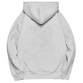 thumbnail image 4 of Chandail à Capuchon pour Femmes Couleur Unie Basique d'Automne avec Poche avant Extensible Coupe Confortable Chandail Molletonné à Enfiler Chandail Ras du Cou pour Femmes Argent XXXXXL, 4 of 5