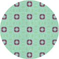 thumbnail image 1 of Ahgly Company Tapis d'Intérieur Rond Lavable en Machine Vert Transitionnel, 3 Pieds Rond, 1 of 7
