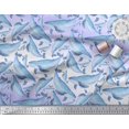 thumbnail image 3 of Soimoi Purple Poly Georgette Fabric Whale Ocean Print Fabric by the Yard 42 Inch Wide, 3 of 3