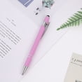 thumbnail image 4 of Maplenight Aluminum Ballpoint Pen with Touchscreen Tip - Metal Body, 1.5g Ink, 10pc Set for Business, Student Writing, and Screen Use Pink, 4 of 4