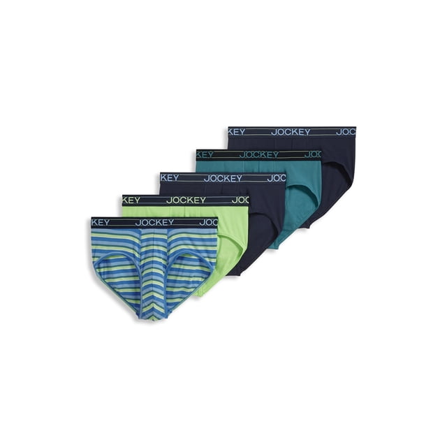 Jockey Men's Lightweight Cotton Blend Brief - 5 Pack
