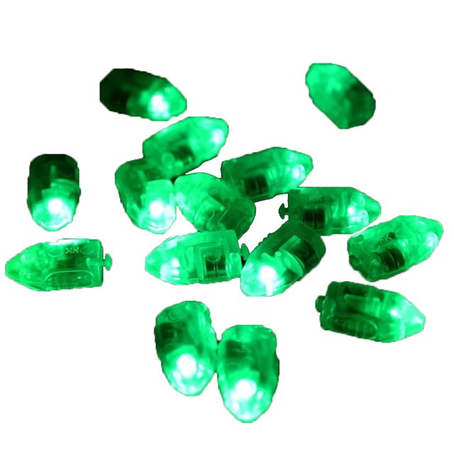 Xingzhi 10pcs LED Light Paper Waterproof Lantern Balloons Floral Wedding Party Decor green 1Set