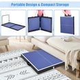 thumbnail image 4 of BeesClover Table de Ping-Pong Portable 4,5 Pi, Ensemble de Jeu de Tennis de Table Intérieur Extérieur avec Filet, 2 Palettes et 3 Balles, Conception Pliable et Compacte pour Adultes Ados Enfants, Assemblage Facile, 4 of 7