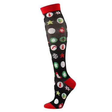 Fankiway Chaussettes Unisexes Adultes Femmes Imprimé de Noël Dessin Animé 3D Bas Chauds