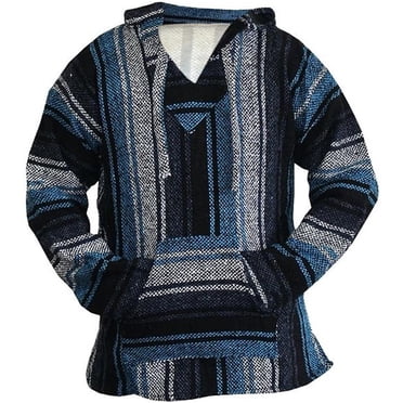 Mexican Hoodie Hippie Surf Poncho Sweater Sweatshirt Pullover Men'S Hoodless Sweatshirt L