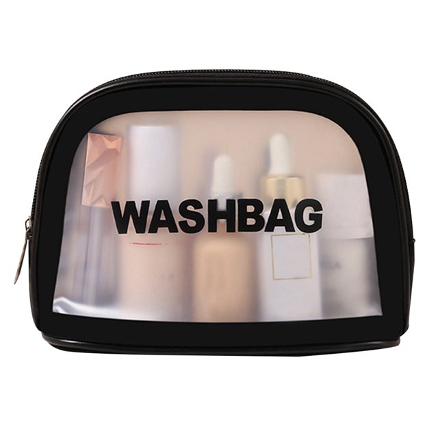 Toiletry Carry Pouch Matte Plastic Portable Cosmetic Bag Travel Storage Pouch