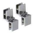 thumbnail image 2 of 2 Pcs Silver Bathroom Shower Glass Door Hinges Cabinet Hardware Clamp Hinge Set, 2 of 8