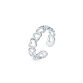 thumbnail image 1 of 925 Sterling Silver Toe Ring for Women - Adjustable Boho Foot Jewelry with Wave, Heart Designs, 1 of 5