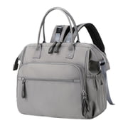HILABEE Diaper Tote Bag Waterproof Shoulder Bag for Mom Carrying Bag Baby Diaper Bag Gray