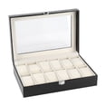 thumbnail image 2 of Fdit Watch Display box, Watch Organizer Box,12 Soft Pillow Watch Box Jewelry Display Storage Organizer Box Case, 2 of 5
