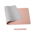 thumbnail image 2 of Daisyyozoid Pure Color Leather Mouse Pad Large Waterproof Desk Pad Home Office Laptop Leather Mouse Pad Writing Pad Double-sided, 2 of 2