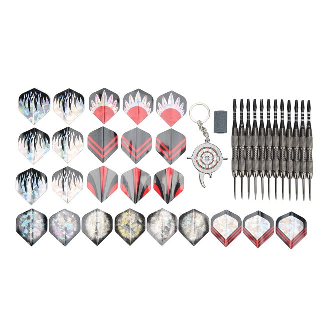 Ensemble de Fléchettes en Métal, Trousse de Fléchettes Robuste Portable 12 Pcs Grand Application pour Salle de Jeux