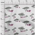 thumbnail image 1 of oneOone Polyester Lycra Fabric Tree & Animals Ikat Print Fabric By The Yard 56 Inch Wide, 1 of 4