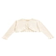 thumbnail image 1 of Little Girls Knitted Cardigan Solid Color Lace Long Sleeve Single Button Casual Tops, 1 of 6