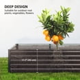 thumbnail image 4 of Outsunny 8x2.6x1.5ft Galvanized Raised Garden Bed, Open Bottom, Dark Grey, 4 of 9
