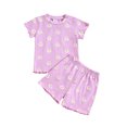 thumbnail image 1 of Birdeem Été Bébé Petit Ensemble Floral d'Enfants Coton Filles T-Shirt à Col Rond, 1 of 1