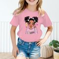 thumbnail image 2 of PMVFHDE T-Shirts pour Fille Jolis Hauts d'Été pour Fille Jolis T-Shirts pour Fille Hauts Filles T-Shirts Graphiques Enfant Filles Joli Graphique Col Rond Manche Courte Tee T-Shirt d'Été Rose,11-12 Ans, 2 of 5