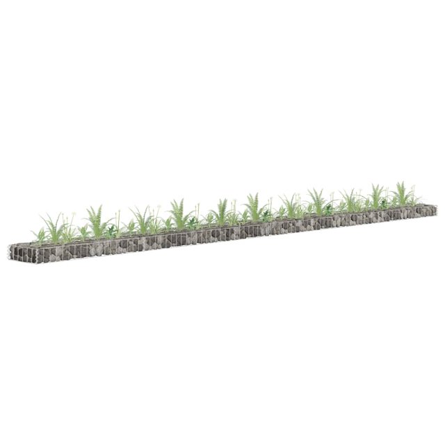 vidaXL Gabion Lit Surélevé Acier Galvanisé 450x30x10 cm