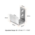 thumbnail image 2 of Unique Bargains Barn Door Floor Guide, 2Pcs Stainless Steel Sliding Barn Door Hardware Adjustable U Bracket Flush Design (Silver), 2 of 6
