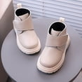 thumbnail image 5 of Bottes d'Hiver pour Enfants Couleur Unie en Cuir Court Style Britannique, 5 of 5