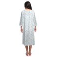 thumbnail image 3 of Moomaya Chemise de Nuit Boutonnée en Coton Imprimé pour Femmes, Robe de Nuit d'Allaitement, 3 of 5