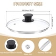 thumbnail image 2 of Uxcell 1 Pack Universal Lid for Pot Fit 8 Inch Cookware, Replacement Glass Pan Lids, 2 of 6