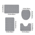 thumbnail image 3 of ZZkhGO Foam Bath Mat 4 Set, Soft Water Absorbent Bathroom Rugs, Non-Slip Machine Washable Toilet Mats for Bathroom Floor, 3 of 7